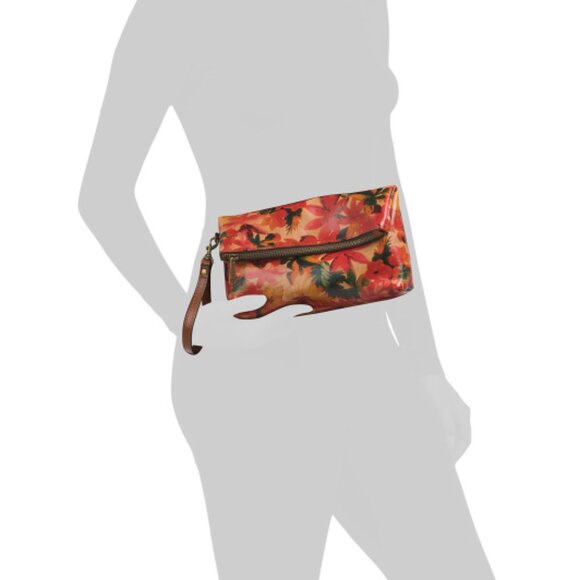PATRICIA NASH Leather Valerie Fold Over Wristlet - Spring Multi - NIP (SEALED) - Picture 2 of 5